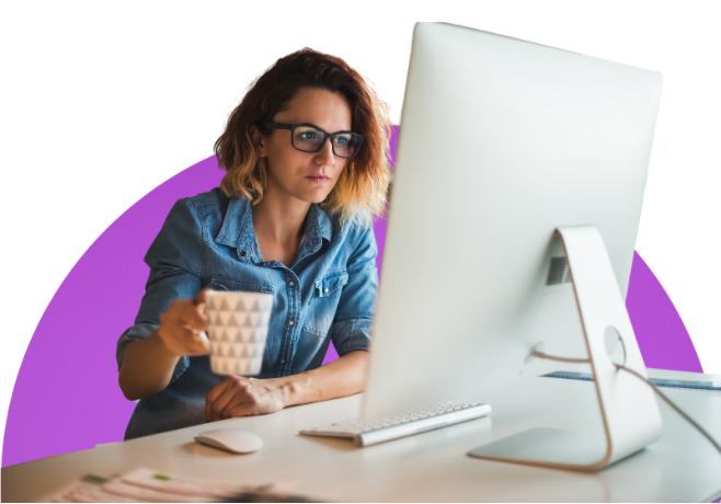 Employer reviewing candidates on laptop